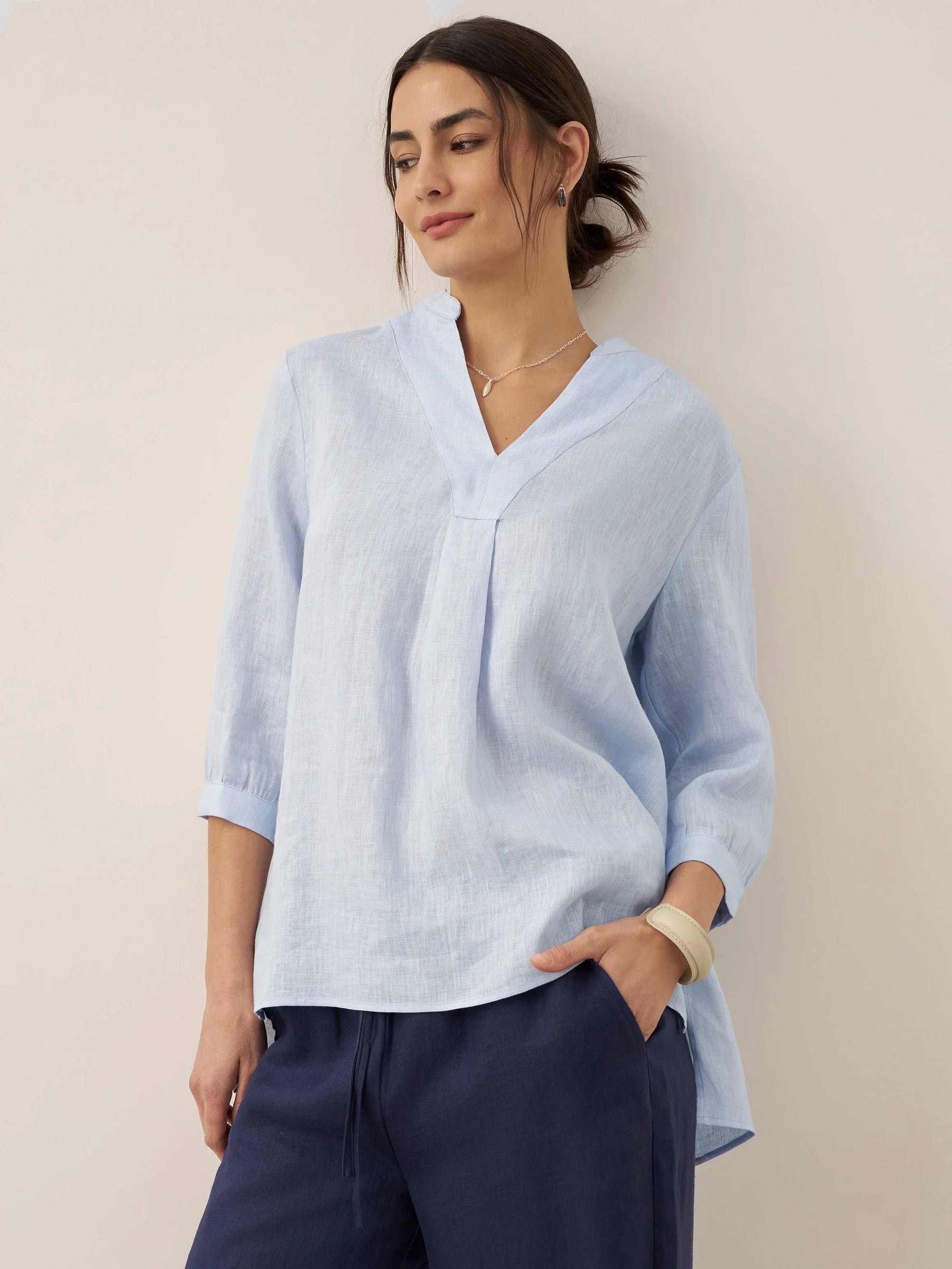 100% Linen Dress Shirt JOANNA - Glamourous Grace