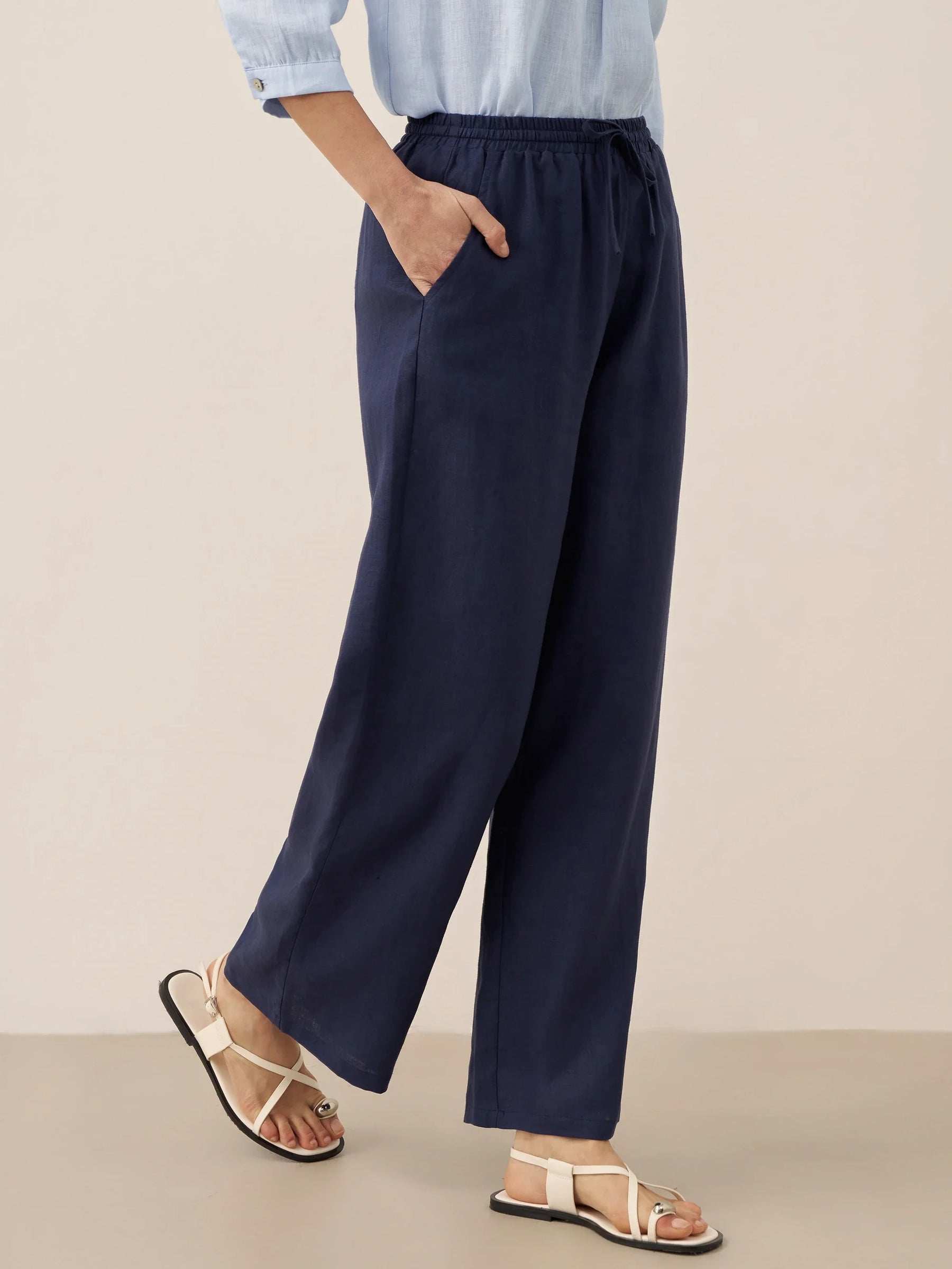 100% Linen Classic Pants LYON - Glamourous Grace