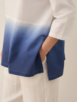 Linen White Boat Neck Oversized Top AVA - Glamourous Grace