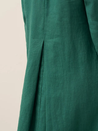 100% Linen Hooded Pullover Maxi Dress REBECCA - Glamourous Grace