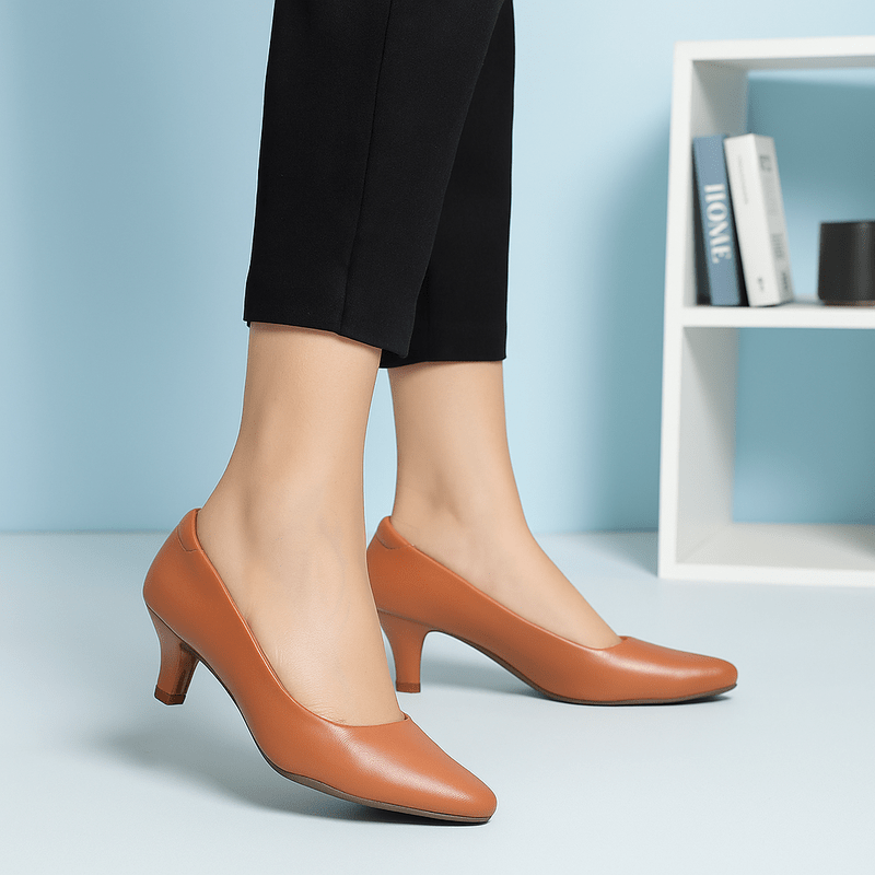 Lyra - Tan Pumps - Glamourous Grace
