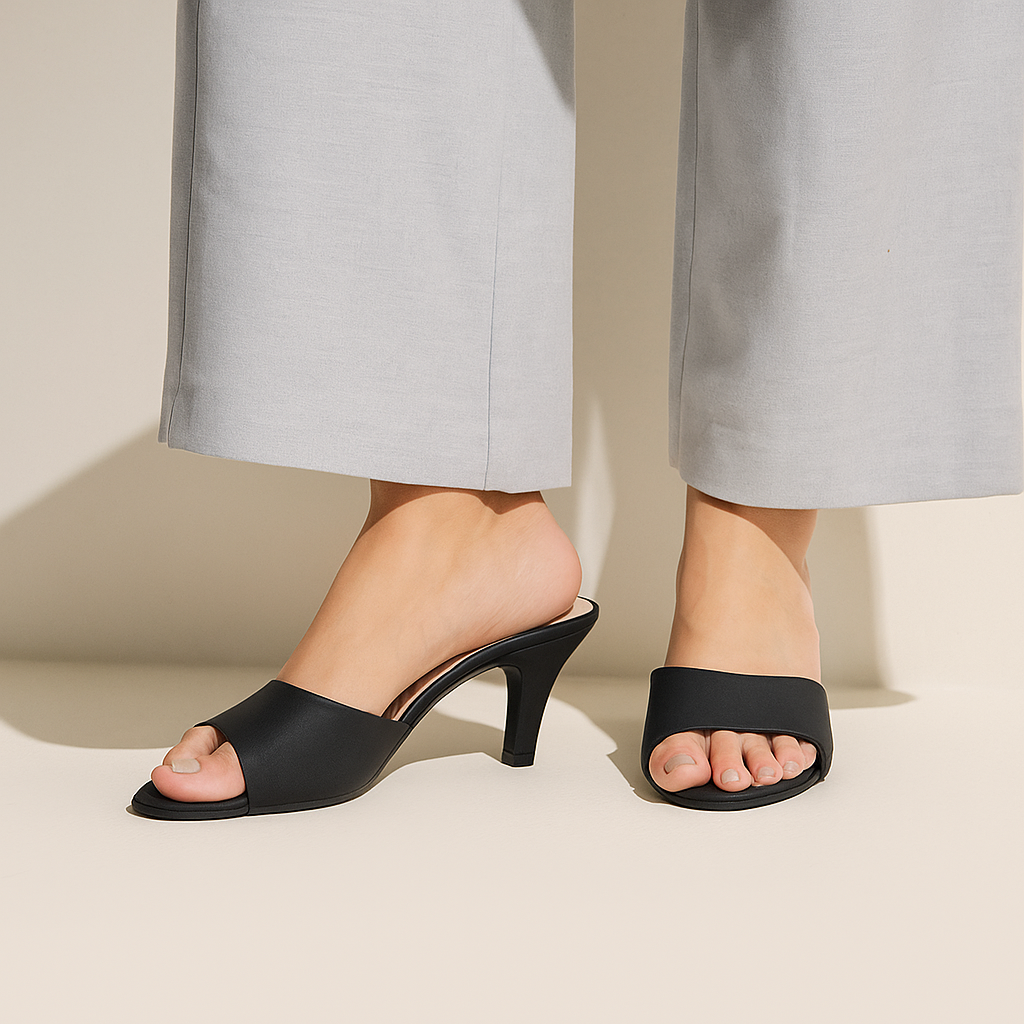 Velina – Black Kitten Heels - Glamourous Grace