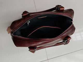 Retro Leather Tote Bag for Women Full Grain Leather Crossbody Bag