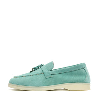 Torino Suede Loafers in Turquoise