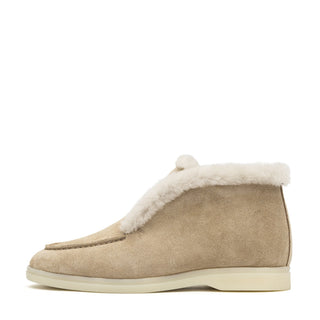 Norwood Genuine Shearling Ankle Boots in Beige