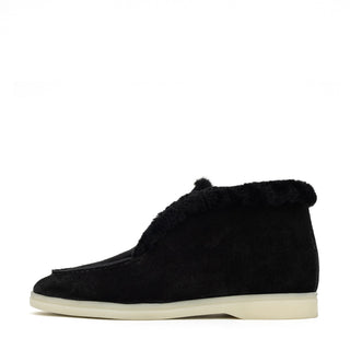 Norwood Genuine Shearling Loafer Boots in Black