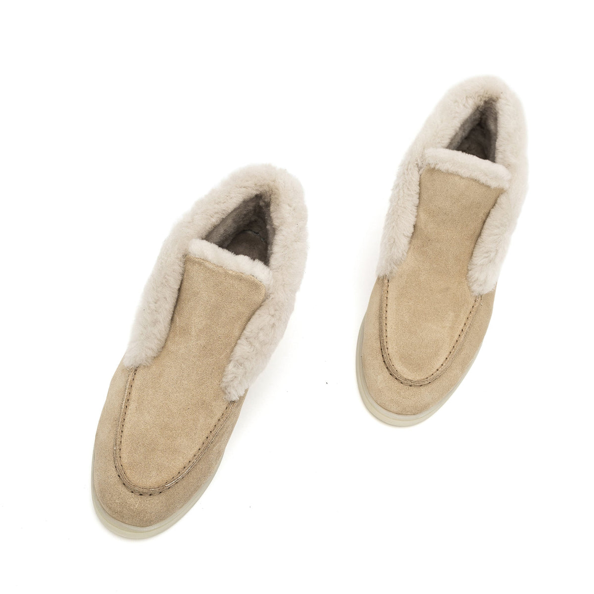 Norwood Genuine Shearling Ankle Boots in Beige