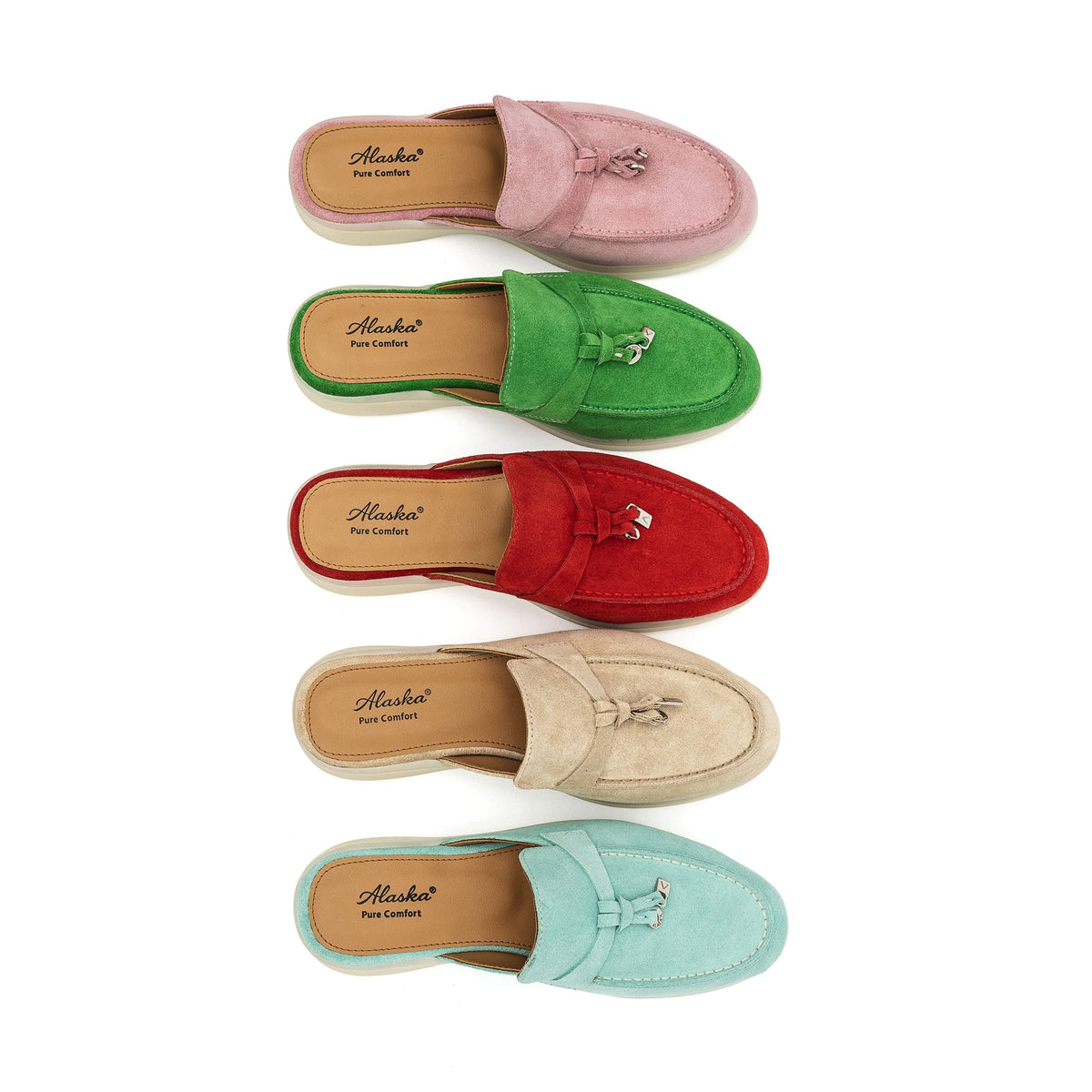 Como Suede Mules in Green