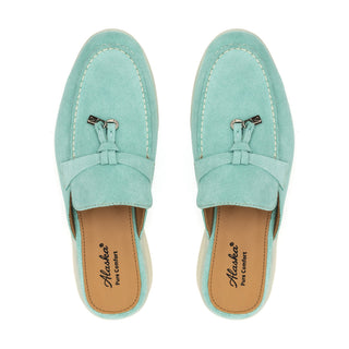 Como Suede Mules in Turquoise