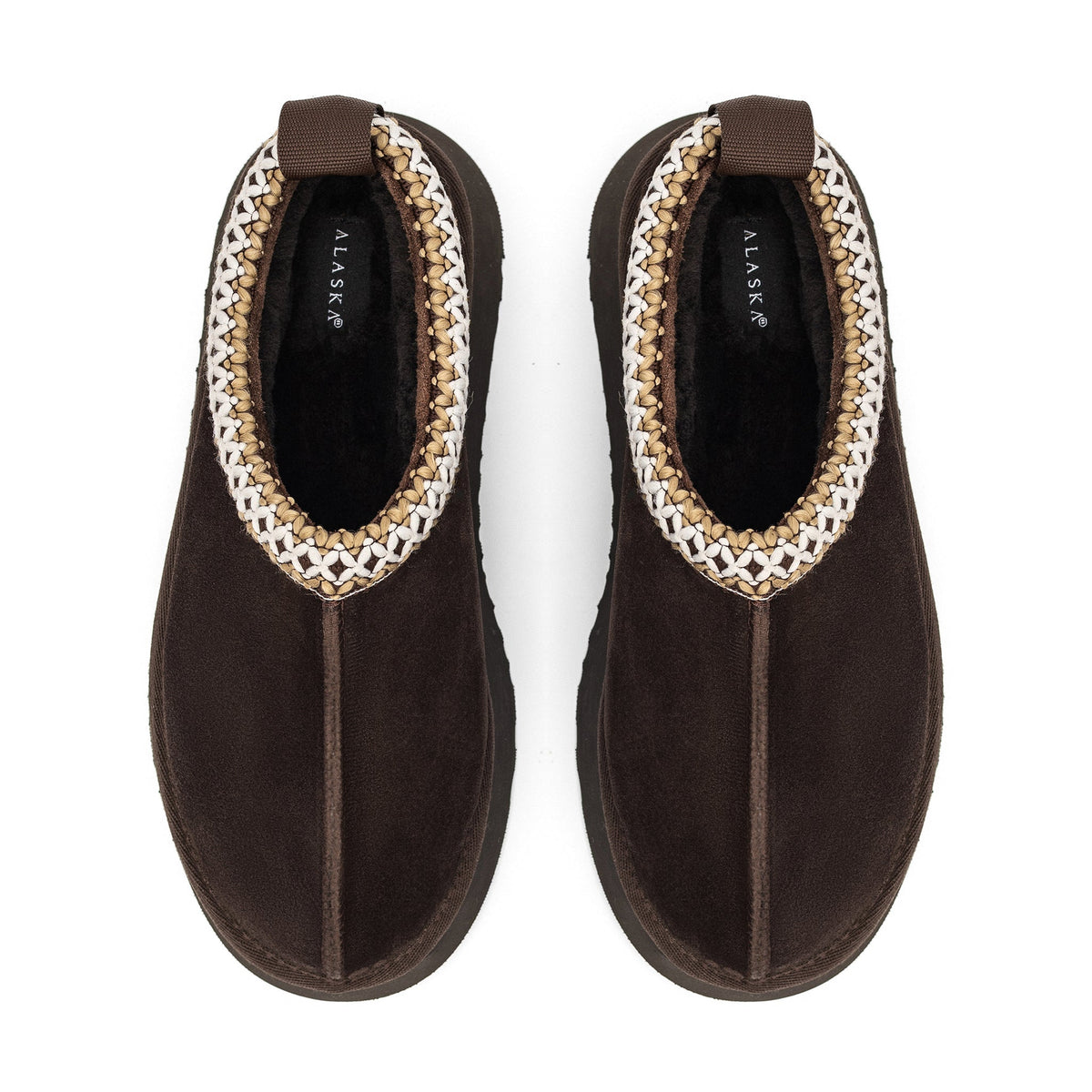 Alaska Shearling Slippers in Brown