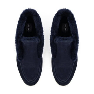 Norwood Genuine Shearling Loafer Boots in Blue