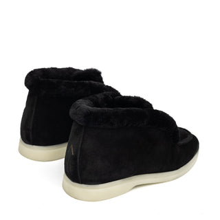 Norwood Genuine Shearling Loafer Boots in Black