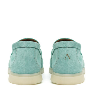 Torino Suede Loafers in Turquoise