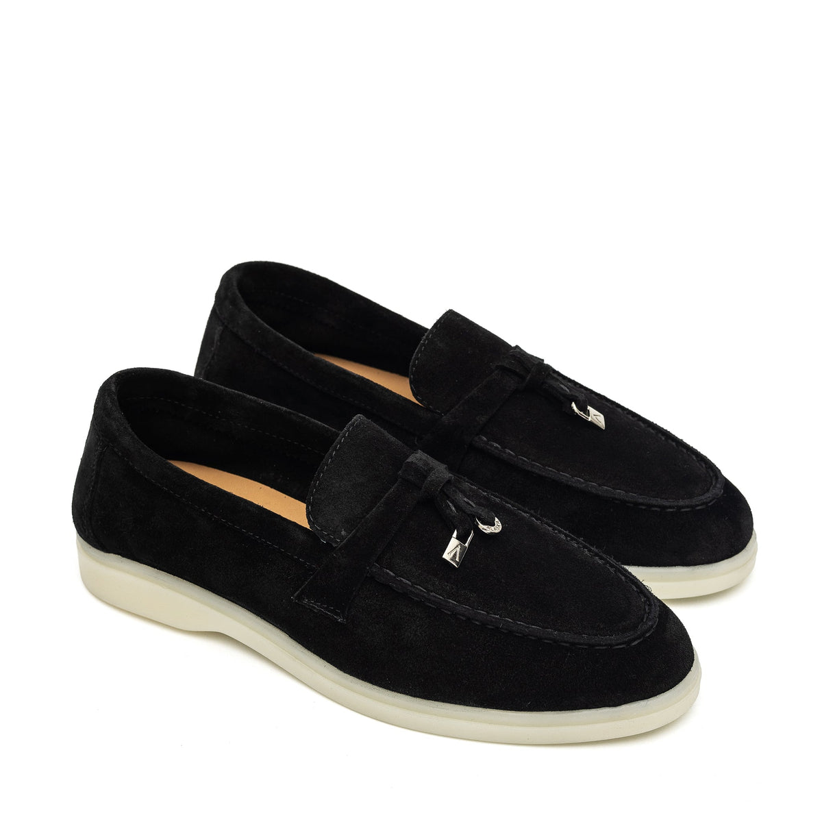 Torino Suede Loafers in Black