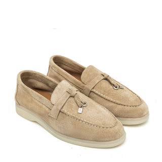 Torino Suede Loafers in Beige
