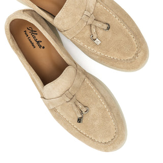 Torino Suede Loafers in Beige