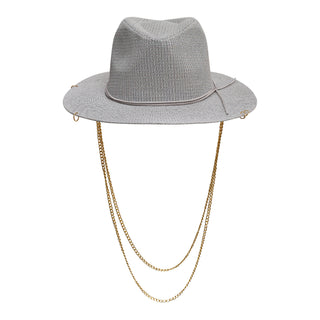 Antonella Double Chain Pierced  Hat in Grey