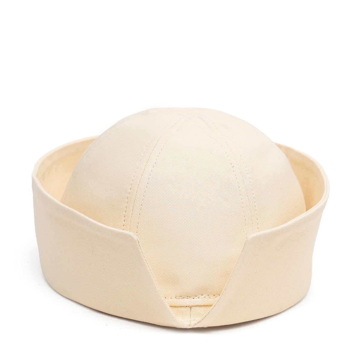 Sailor Cotton Folded Brim Hat in Ivory