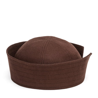 Sailor Linen Hat in Chocolate
