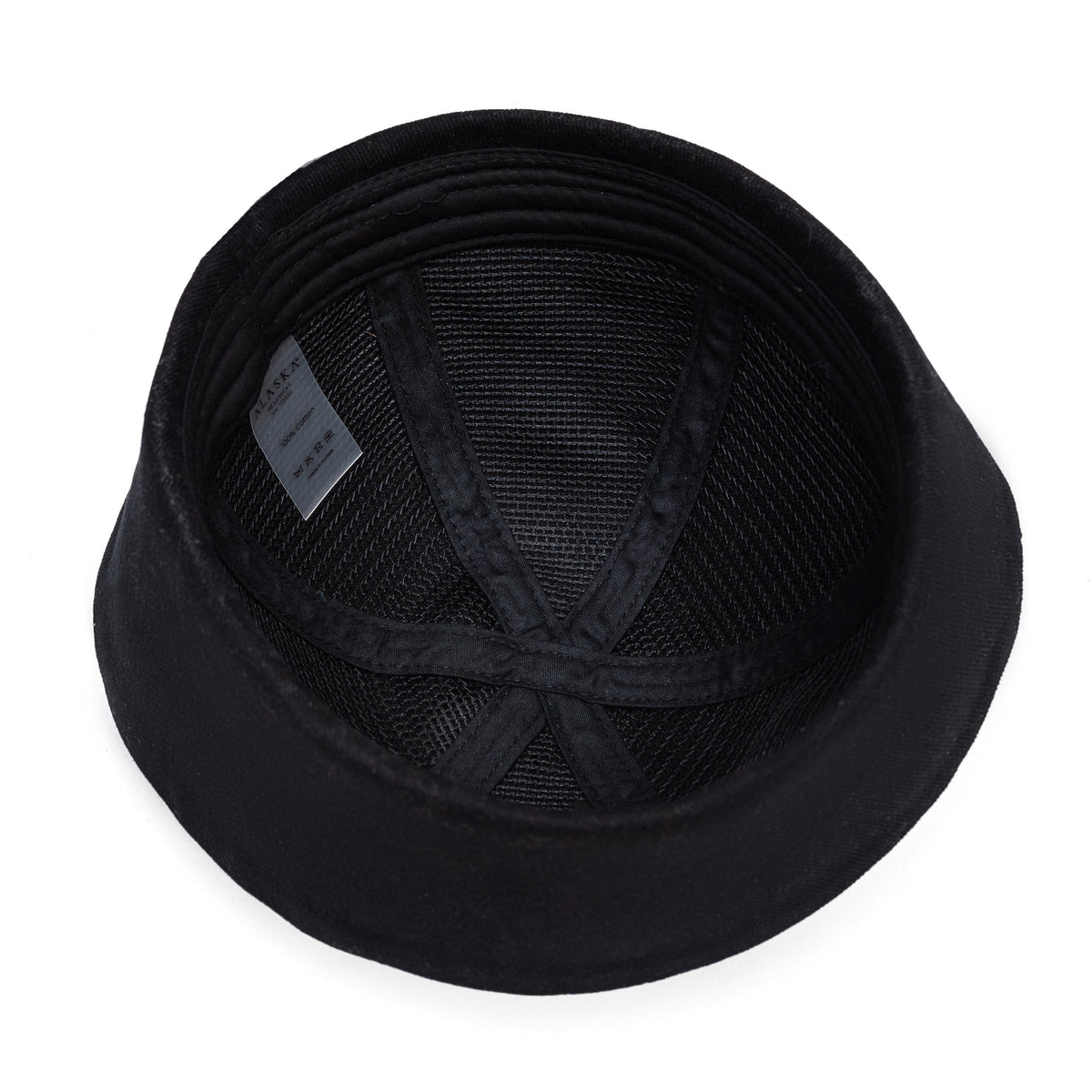 Sailor Cotton Folded Brim Hat in Black