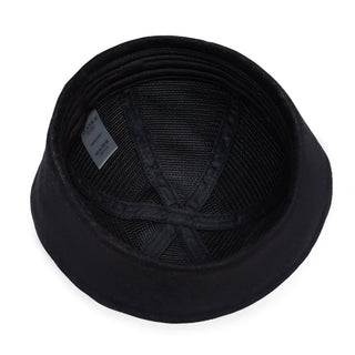 Sailor Cotton Folded Brim Hat in Black