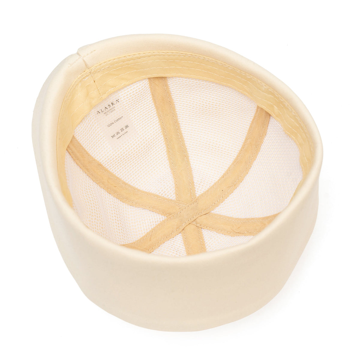 Sailor Cotton Folded Brim Hat in Ivory