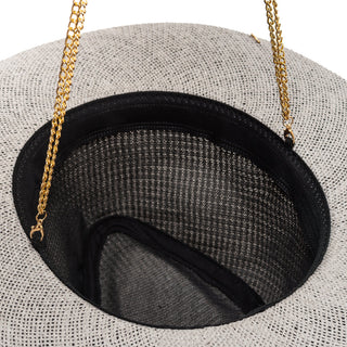 Antonella Double Chain Pierced  Hat in Grey