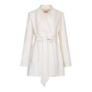 Opera Cashmere Blend Overcoat in White