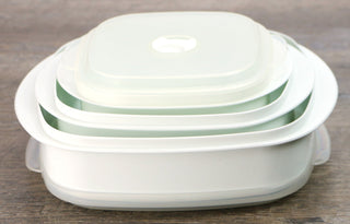 6pc Microwave Cookware & Storage Set, White
