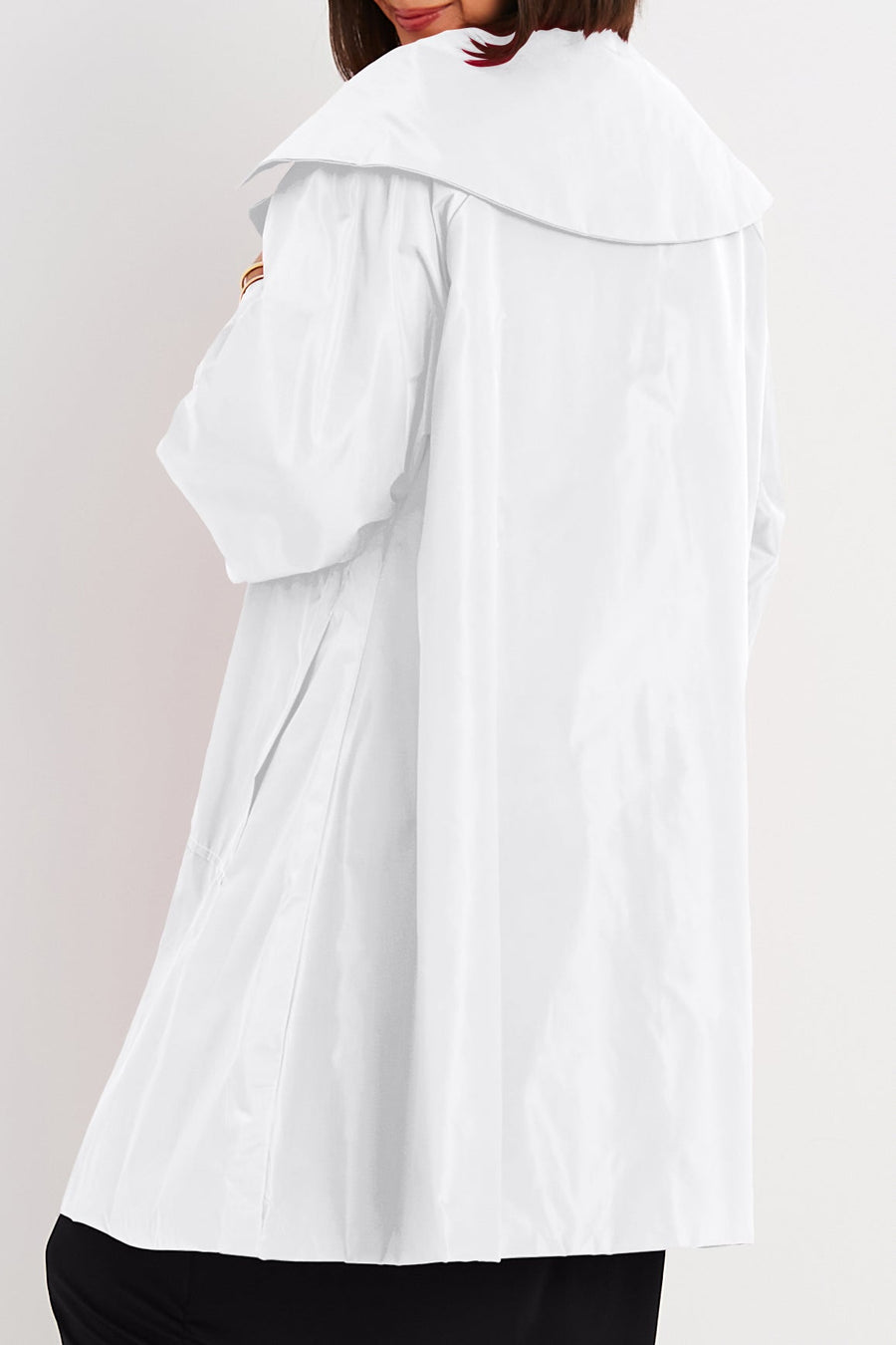 Nylon Emily Coat - White - Glamourous Grace