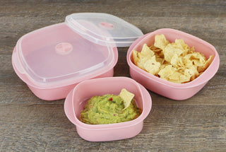 6pcMicrowave Cookware & Storage Set, PInk