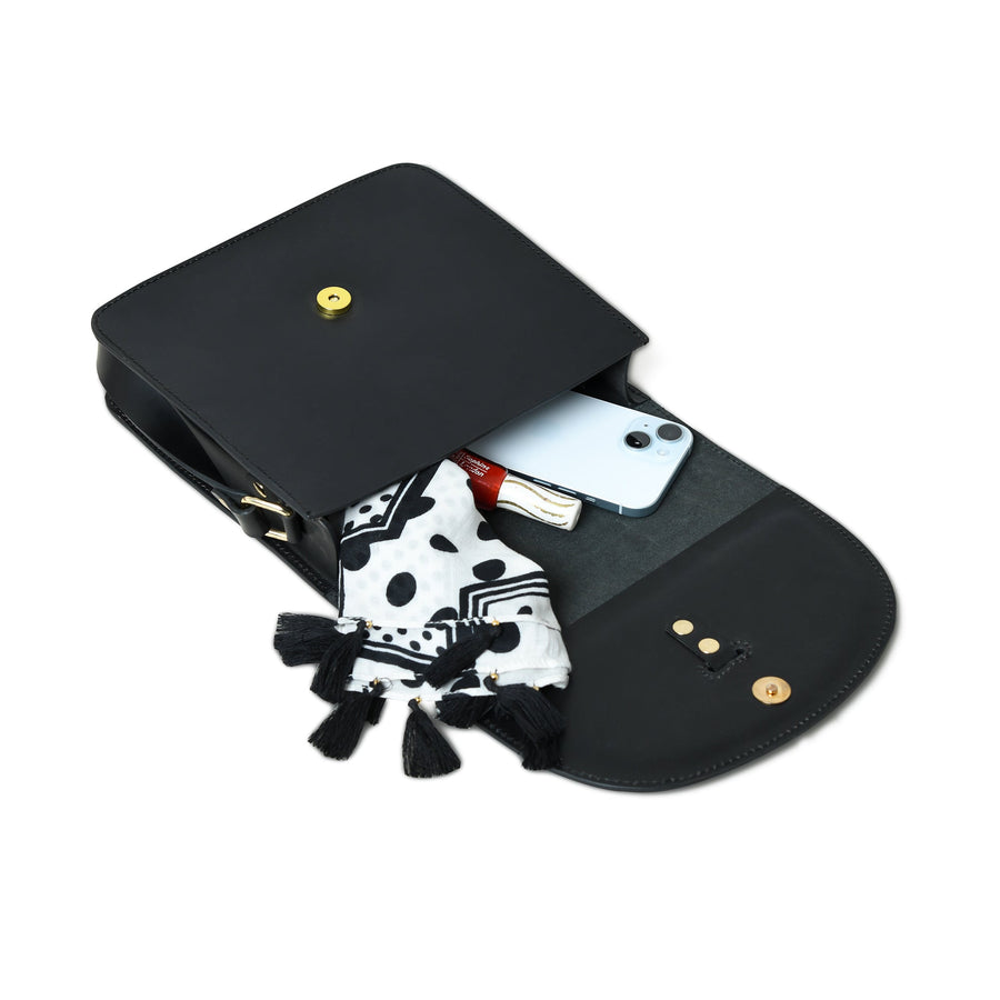 Black Elegance Crossbody Sling Bag - Glamourous Grace