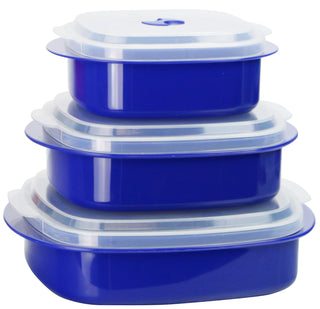 6pc Microwave Cookware & Storage Set, Indigo