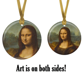 da Vinci Mona Lisa Porcelain Keepsake Ornament – Flat Ceramic, Gift-Ready