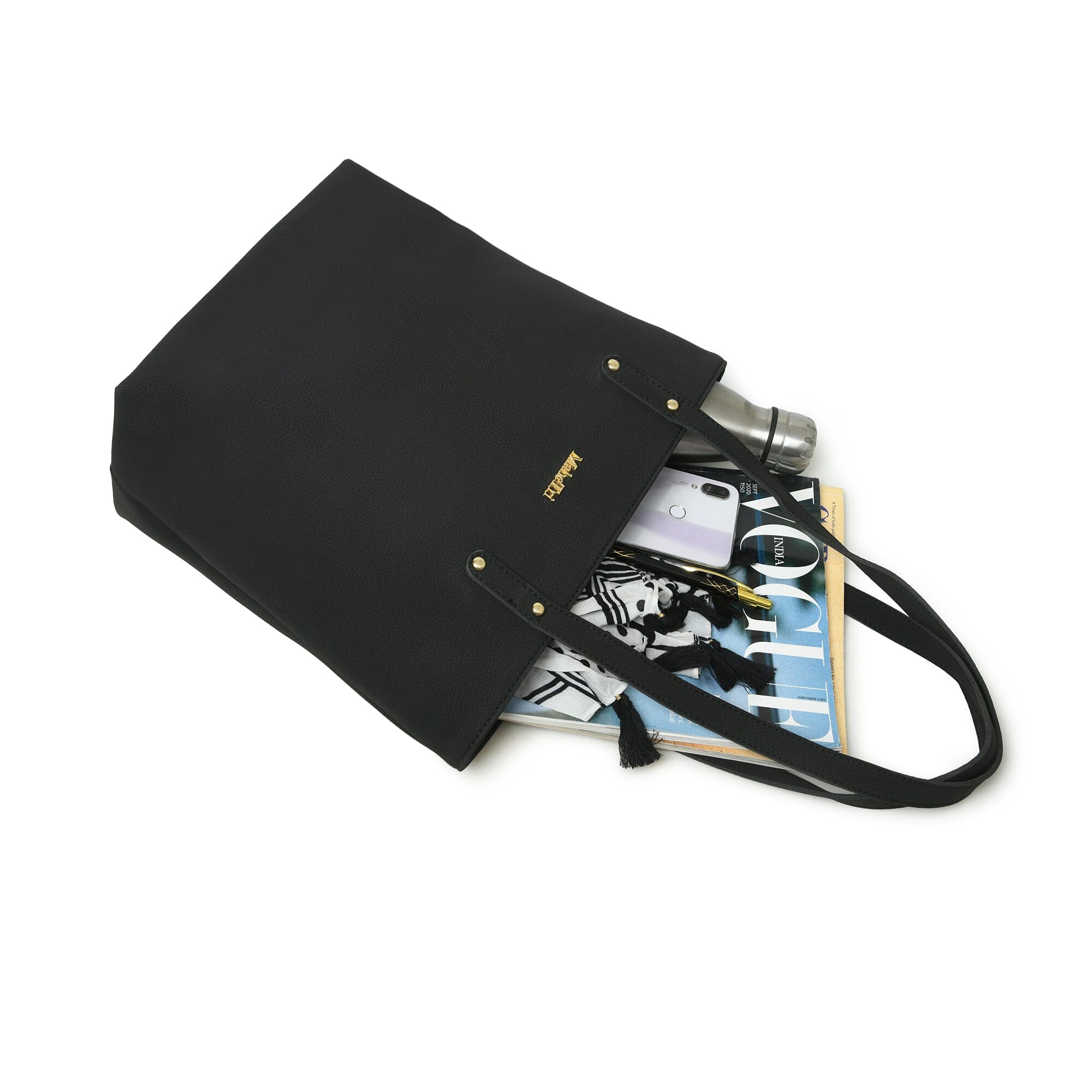 Era Vegan Leather Tote - Midnight Black - Glamourous Grace