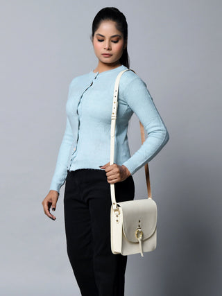 White Elegance Crossbody Sling Bag - Glamourous Grace
