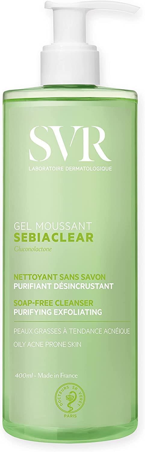 SVR Sebiaclear Gel Moussant 400ml - Gentle Facial Cleansing Gel for Oily & Sensitive Skin - Glamourous Grace