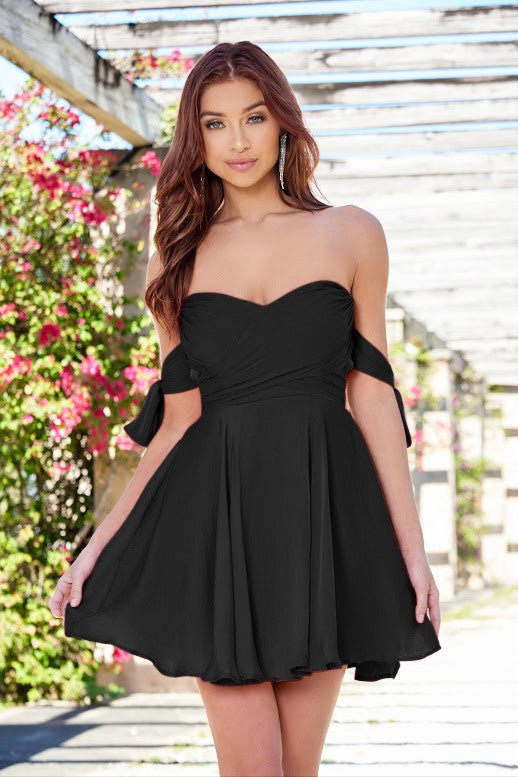 Sophie Mini Dress - Black - Glamourous Grace