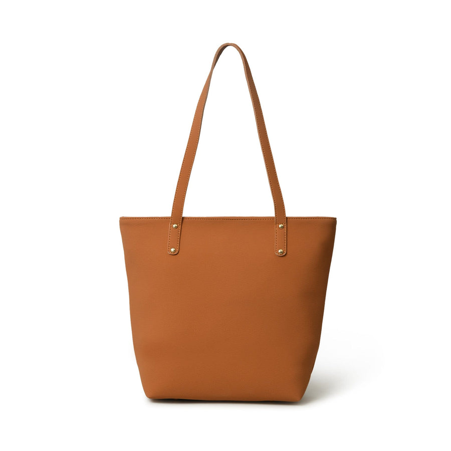 Era Vegan Leather Tote - Tan Brown - Glamourous Grace