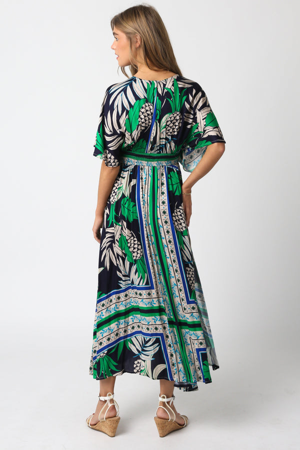 Sondra Floral Maxi Dress | Navy Green - Glamourous Grace