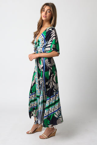 Sondra Floral Maxi Dress | Navy Green