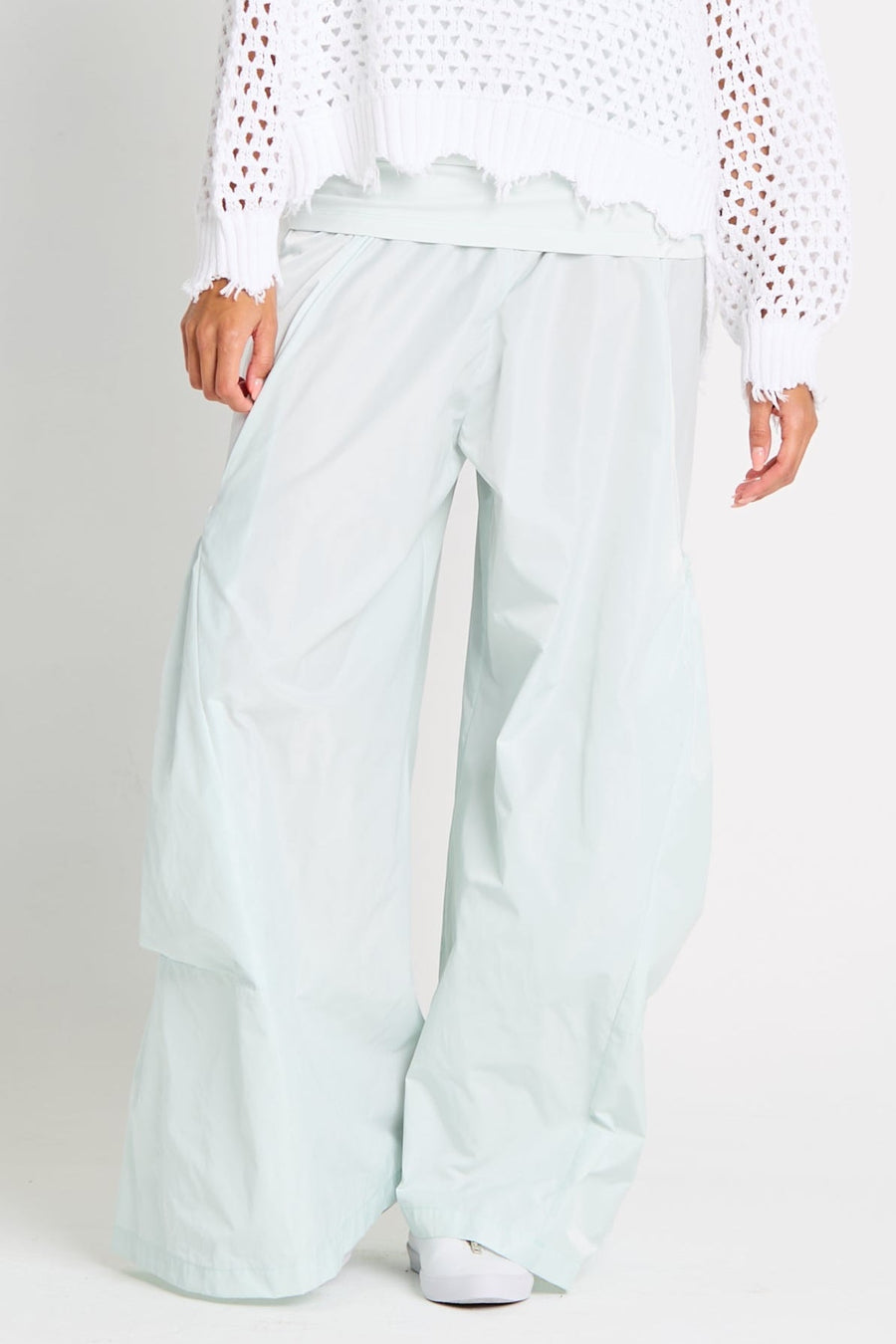 Nylon Big Pocket Pants - Mint - Glamourous Grace