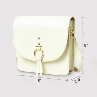 White Elegance Crossbody Sling Bag - Glamourous Grace