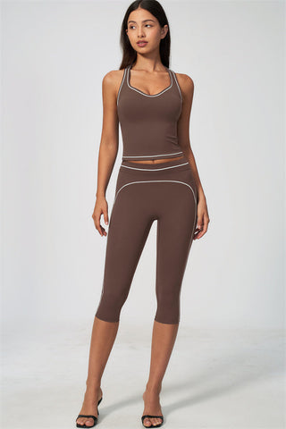 The Amara Tank Top Capri Leggings 2-Piece Set