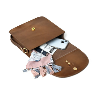 Brown Elegance Crossbody Sling Bag - Glamourous Grace