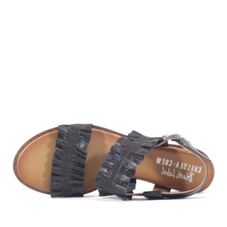 Roche Ruched Leather Sandals - Glamourous Grace