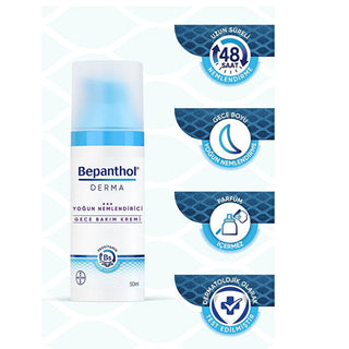 Bepanthol Derma Intensive Moisturizing Night Cream 50ml - Hydrating Formula - Glamourous Grace
