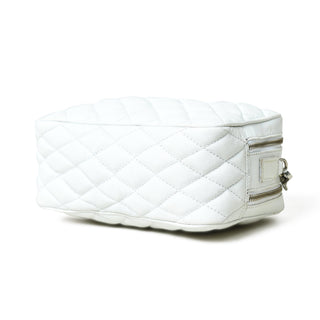 Mini Quilted Crossbody Bag, White - Glamourous Grace