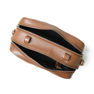 Mini Quilted Crossbody Bag, Rich Brown - Glamourous Grace