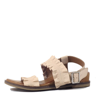 Roche Ruched Leather Sandals - Glamourous Grace